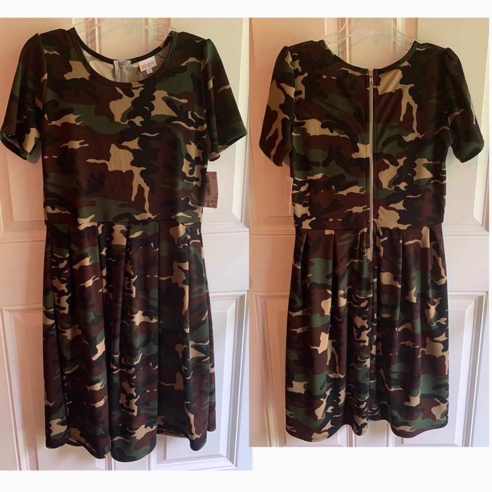 LulaRoe Amelia camo dress size Large